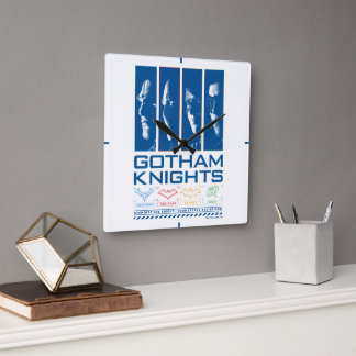 Gotham Knight Ansikte Panels Fyrkantig Klocka
