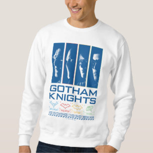 Gotham Knight Ansikte Panels Lång Ärmad Tröja