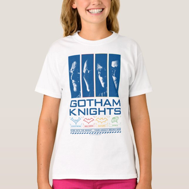 Gotham Knight Ansikte Panels T Shirt (Framsida)