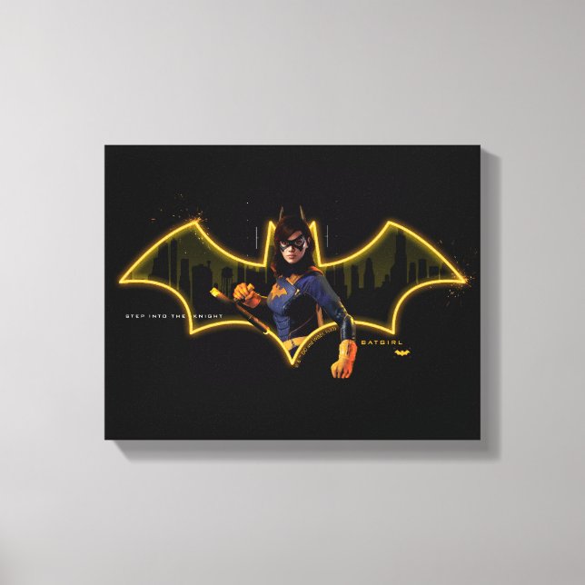 Gotham Knight Batgirl i Logotyp Canvastryck (Framsida)
