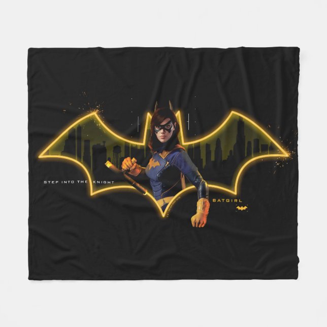 Gotham Knight Batgirl i Logotyp Fleecefilt (Framsidan (Horisontell))