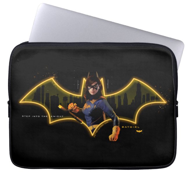 Gotham Knight Batgirl i Logotyp Laptop Fodral (Framsidan)