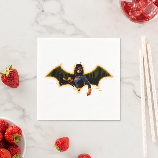 Gotham Knight Batgirl i Logotyp Pappersservett (Insitu)