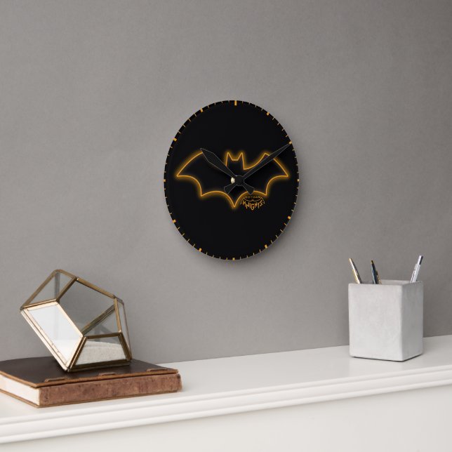 Gotham Knight Batgirl Logotyp Rund Klocka (Kontor)