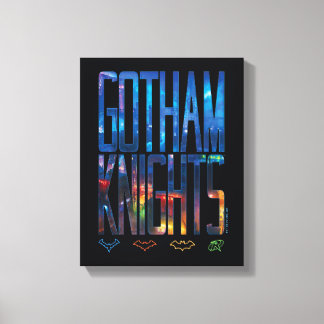 Gotham Knight City Lettering Canvastryck