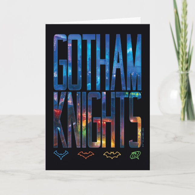 Gotham Knight City Lettering Kort (Framsida)