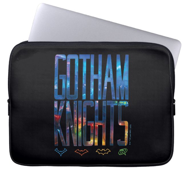Gotham Knight City Lettering Laptop Fodral (Framsidan)