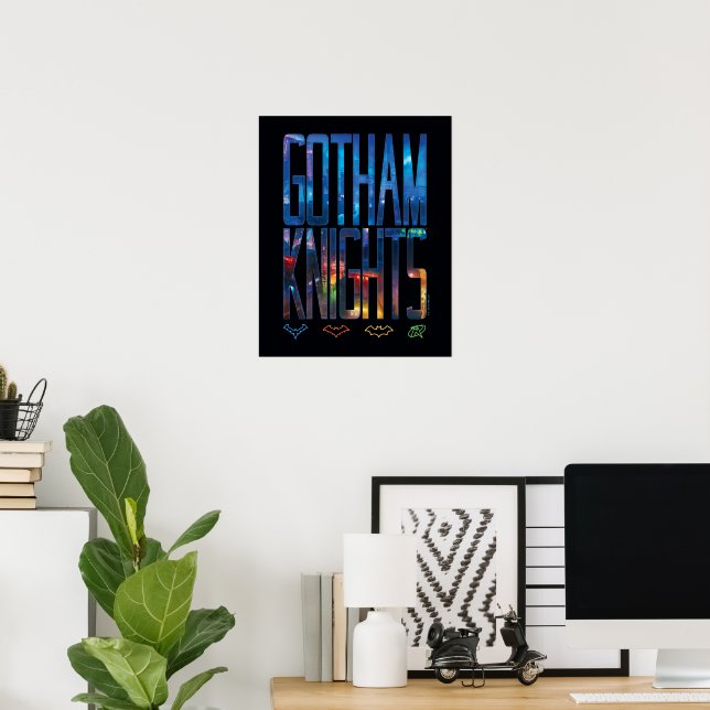 Gotham Knight City Lettering Poster (Hemmakontoret)
