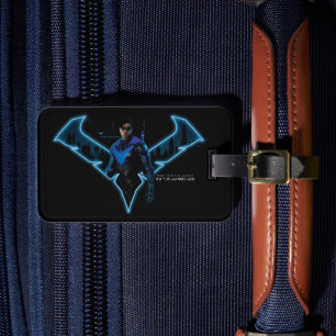Gotham Knight Nightwing i Logotyp Bagagebricka