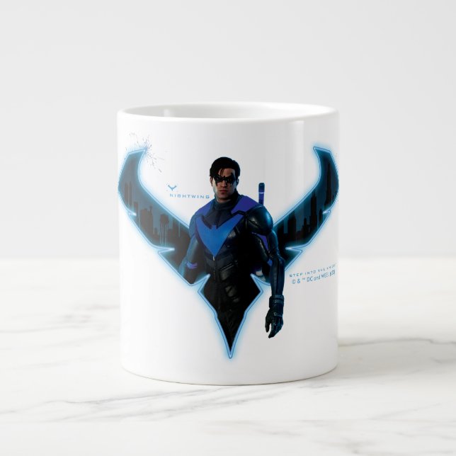 Gotham Knight Nightwing i Logotyp Jumbo Mugg (Framsidan)