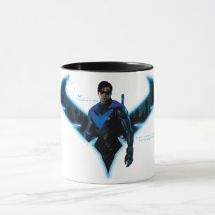 Gotham Knight Nightwing i Logotyp Mugg