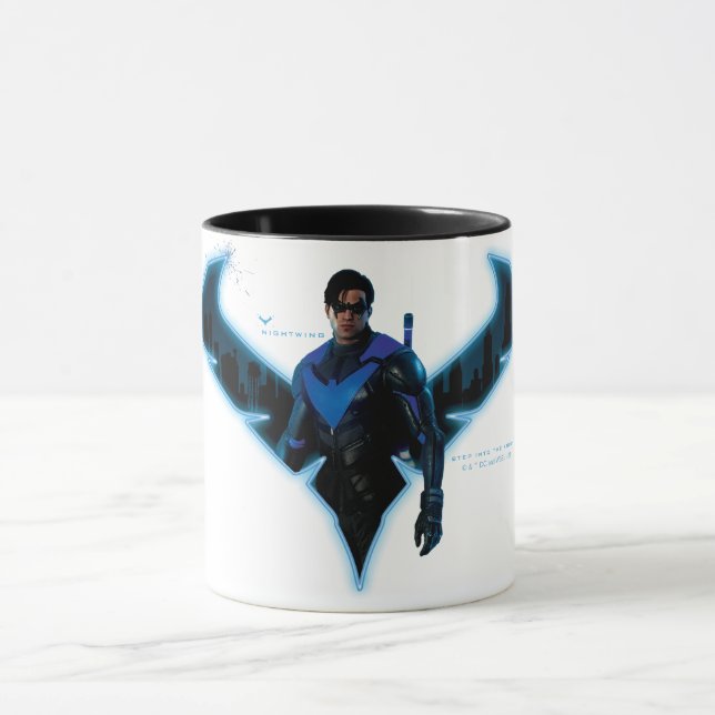 Gotham Knight Nightwing i Logotyp Mugg (Center)
