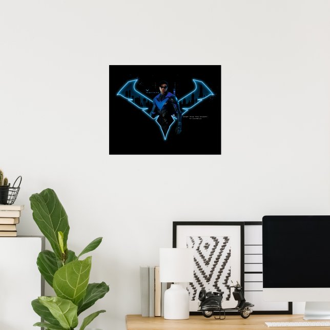 Gotham Knight Nightwing i Logotyp Poster (Hemmakontoret)
