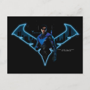Gotham Knight Nightwing i Logotyp Vykort