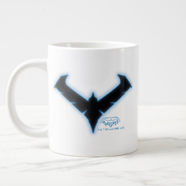 Gotham Knight Nightwing Logotyp Jumbo Mugg (Vänster)