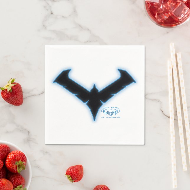 Gotham Knight Nightwing Logotyp Pappersservett (Insitu)