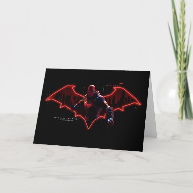 Gotham Knight Red Huva i Logotyp Kort (Framsida)