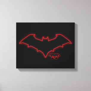 Gotham Knight Red Huva Logotyp Canvastryck