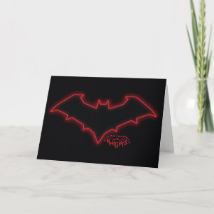 Gotham Knight Red Huva Logotyp Kort