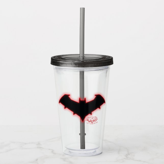 Gotham Knight Red Huva Logotyp Take Away Mugg (Framsida)