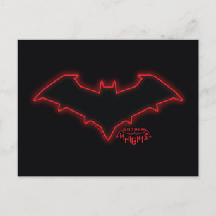 Gotham Knight Red Huva Logotyp Vykort