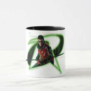 Gotham Knight Robin i Logotyp Mugg