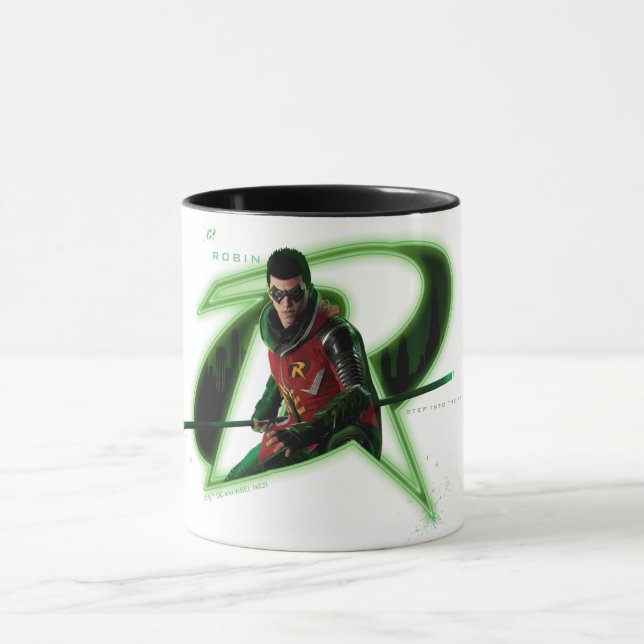 Gotham Knight Robin i Logotyp Mugg (Center)