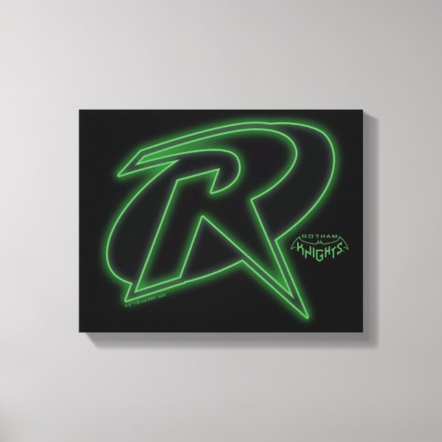 Gotham Knight Robin Logotyp Canvastryck (Framsida)