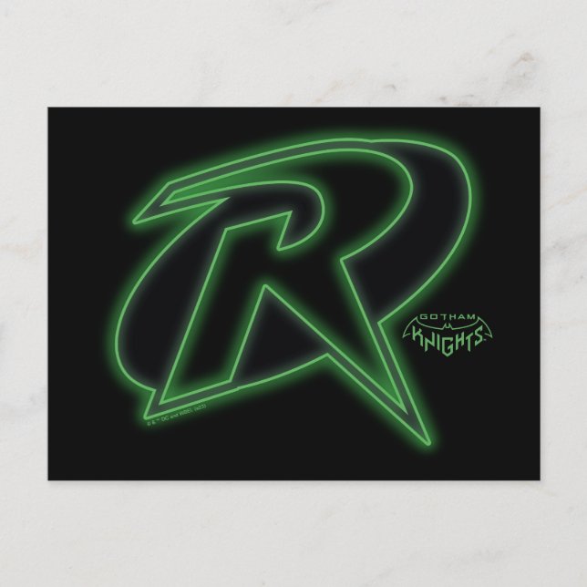 Gotham Knight Robin Logotyp Vykort (Framsida)