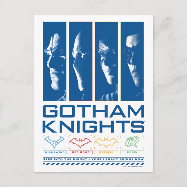 Gotham Knights Face Panels Vykort (Framsida)