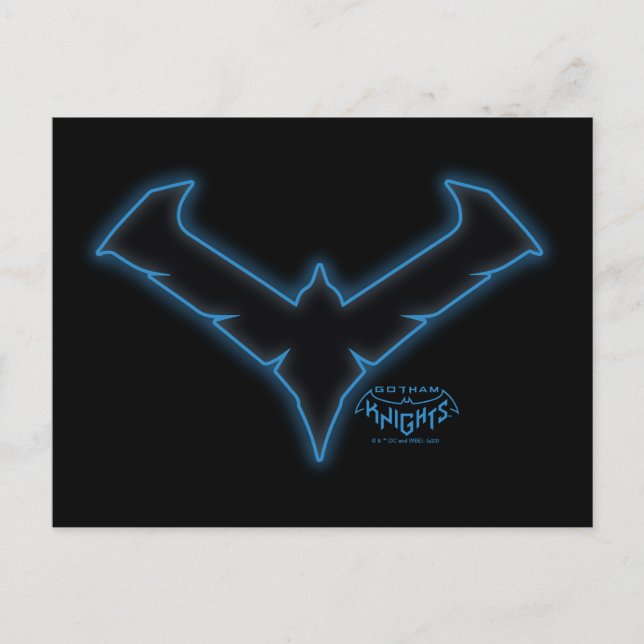 Gotham Knights Nightwing-logotyp Vykort (Framsida)