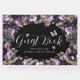 Gotham Lila & Black Moody Quinceañera Gästböcker