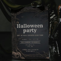 Gotham Mörk Carved Träd & Pumpkin Halloween fest