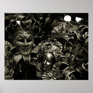 Gotham Mörk Masqueramasker Black Poster