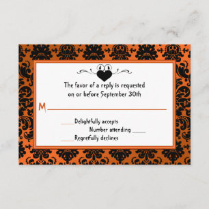 Gotham Orange och Black Damask OSA kort