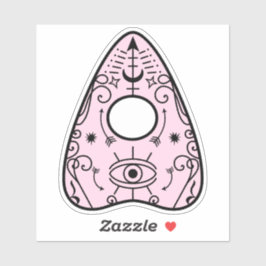 Gotham Pastel Rosa Black Spirit Board Planchette Klistermärken
