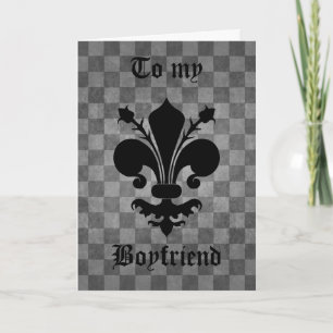 Gotham punk fleur de lis lustig pojkvän födelsedag kort