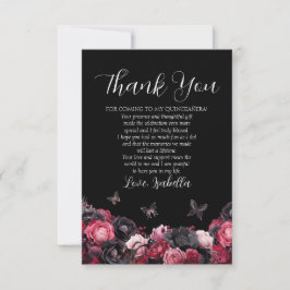 Gotham Rosa Red & Black Moody Quinceañera Tack Kort