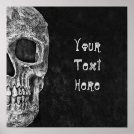 Gotham Skullhuvud, svart och vit Anpassningsbar Poster