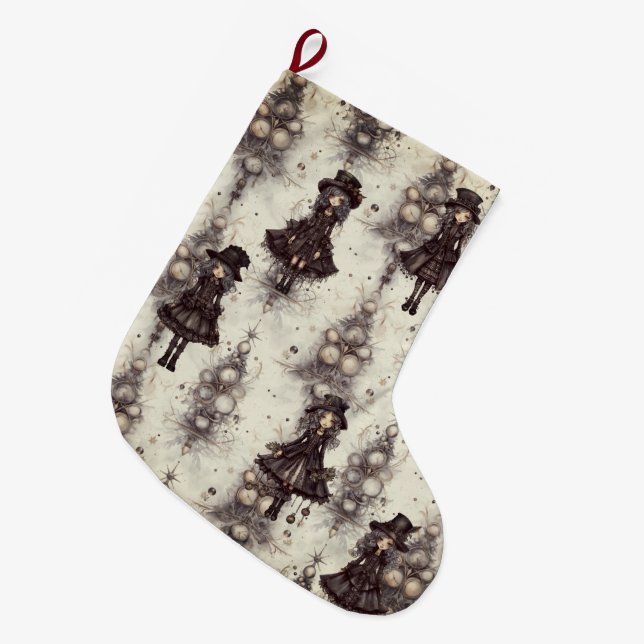 Gotham Steam Punk Alternative jul Fairy Stor Julstrumpa (Framsidan (Hängande))