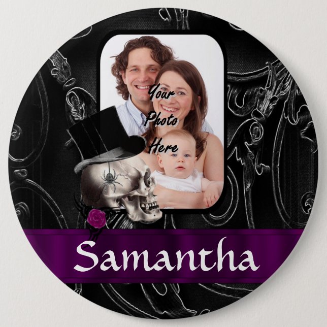 Gotham tatueringsskalle knapp (Framsida)