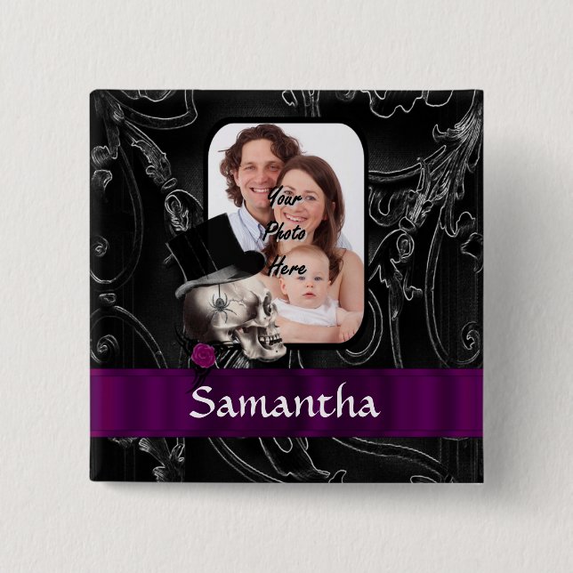 Gotham tatueringsskalle knapp (Framsida)