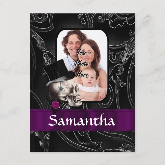 Gotham tatueringsskalle vykort (Framsida)