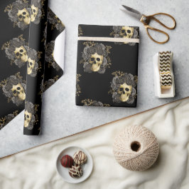Gotham Vintage Skull Black & Guld Ro Presentpapper