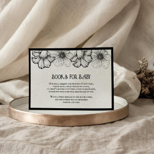 Gothböcker för baby shower Döskalle & blommor Tilläggskort