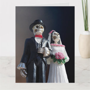 GOTHC SKELETONS BRÖLLOP GRATTISARNA hälsning Kort