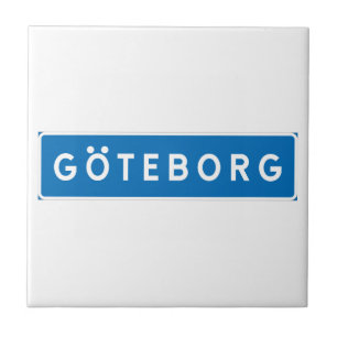 Gothenburg svenskt vägmärke kakelplatta
