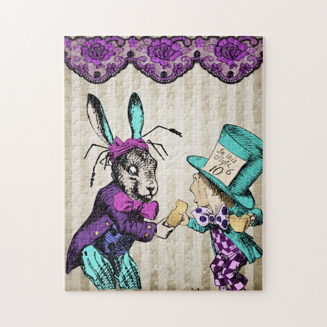 Gothic Alice III - Mad Hatter och kaninen Pussel (Vertikal)
