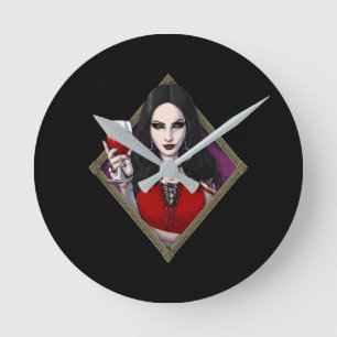 Gothic Alien Witch Rund Klocka