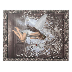 Gothic Angel och Hennes Dove Anteckningsblock